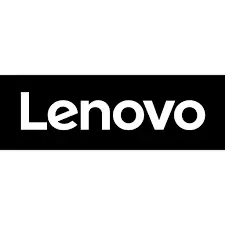 Lenovo-Logo auf schwarzem Hintergrund.