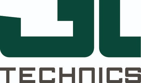 imgi_3_gl_farbe Logo mit dunkelgrünem Buchstaben GL und grauem Text Technics darunter.